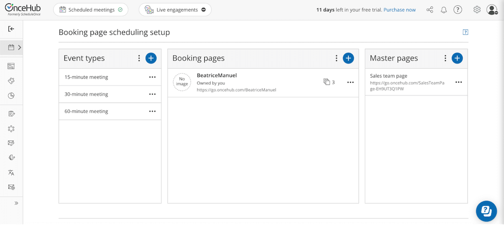 oncehub nonprofit software for events screenshot